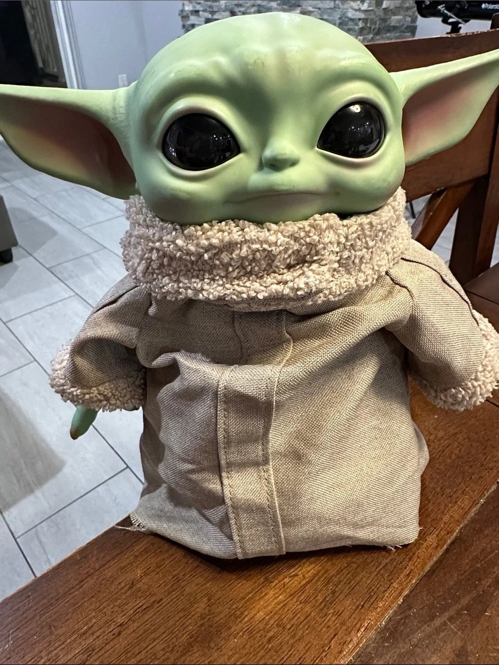 Baby Yoda Child Galactic Plush Figure in Green and Tan - Kids Toys